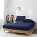 High Quality Navy Blue Cotton Jersey Twin 3 Piece Fitted Sheet Set 160x200+30cm with Deep Pockets and 2 Pillow Case - Cotton Home