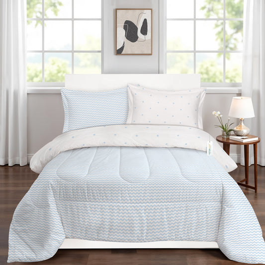 Premium Cotton 4PC Bedding Set Kids Comforter Set 160x220cm Sea Breeze