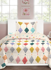 Premium Cotton 3PC Bedding Set Kids Comforter Set 135x220cm Little Gems