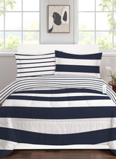 Premium Cotton 4PC Bedding Set Kids Comforter Set 160x220cm Sailor Stripes