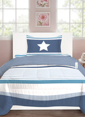 Premium Cotton 3PC Bedding Set Kids Comforter Set 135x220cm Cosmic Lines