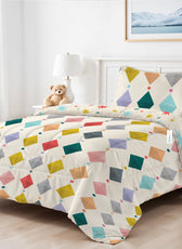 Premium Cotton 3PC Bedding Set Kids Comforter Set 135x220cm Little Gems