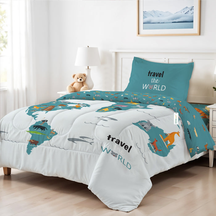 3PC Kids Bedding & Bean Bag Bundle 21