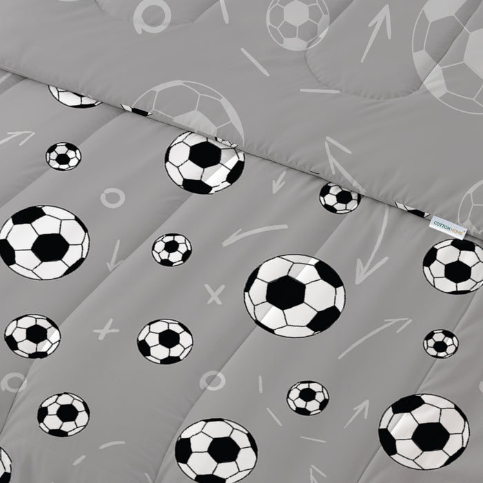 Premium Cotton 4PC Bedding Set Kids Comforter Set 160x220cm Soccer
