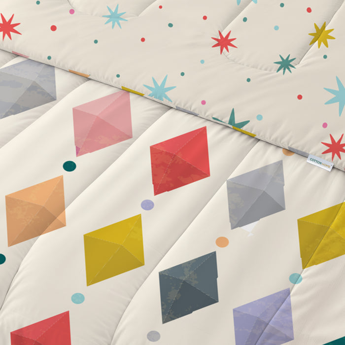 Premium Cotton 3PC Bedding Set Kids Comforter Set 135x220cm Little Gems