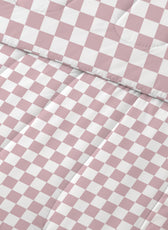 Premium Cotton 4PC Bedding Set Kids Comforter Set 160x220cm Blush Blocks