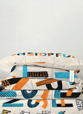 Premium Cotton 3PC Bedding Set Kids Comforter Set 135x220cm Non Stop Fun