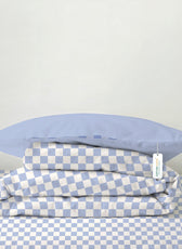 Premium Cotton 4PC Bedding Set Kids Comforter Set 160x220cm Blue Blocks