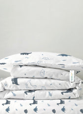Premium Cotton 3PC Bedding Set Kids Comforter Set 135x220cm Dino