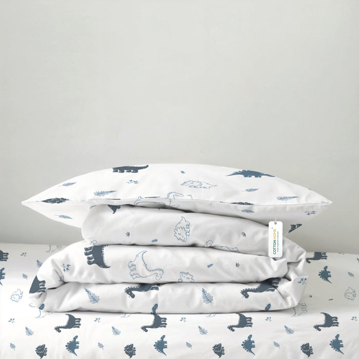 Premium Cotton 3PC Bedding Set Kids Comforter Set 135x220cm Dino