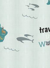 Premium Premium Cotton 3PC Bedding Set Kids Comforter Set 135x220cm Adventure Atlas