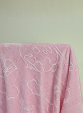 Ultra-Soft Embossed Baby Blanket – Lightweight, Cozy & Plush 140x110cm, Pink