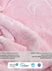 Ultra-Soft Embossed Baby Blanket – Lightweight, Cozy & Plush 140x110cm, Pink