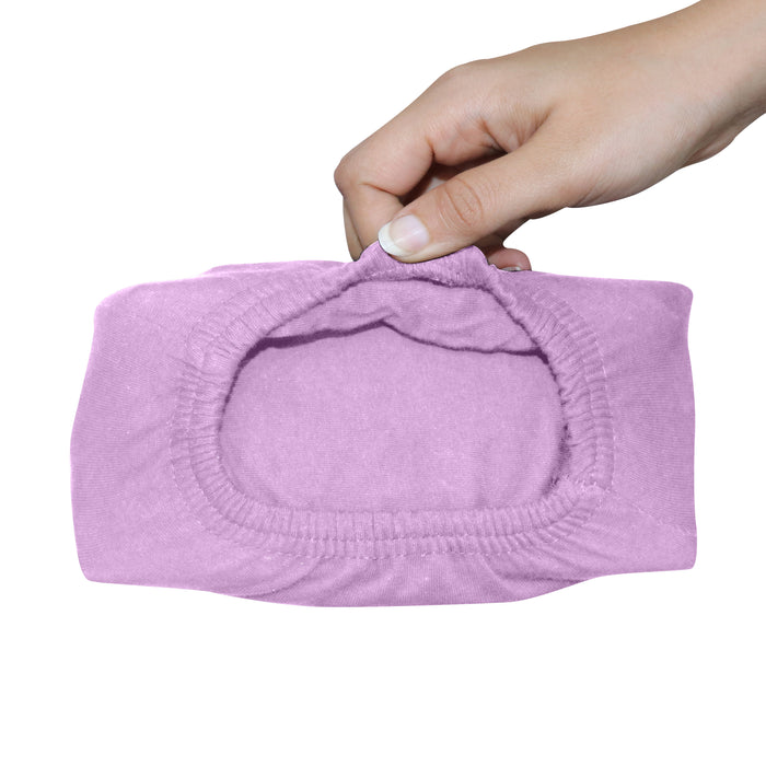 High Quality Purple Cotton Jersey Queen 3 Piece Fitted Sheet Set 180x200+30cm with Deep Pockets and 2 Pillow Case - Cotton Home