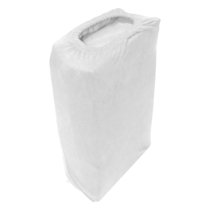 High Quality White Cotton Jersey King 3 Piece Fitted Sheet Set 200x200+30cm with Deep Pockets and 2 Pillow Case - Cotton Home