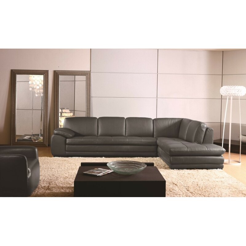 Marcels Wide Leather Match Sofa & Chaise - Cotton Home