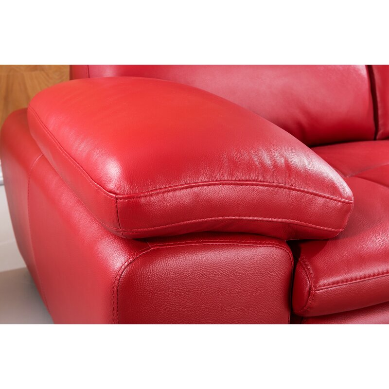 Marcels Wide Leather Match Sofa & Chaise - Cotton Home
