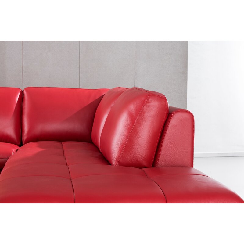 Marcels Wide Leather Match Sofa & Chaise - Cotton Home