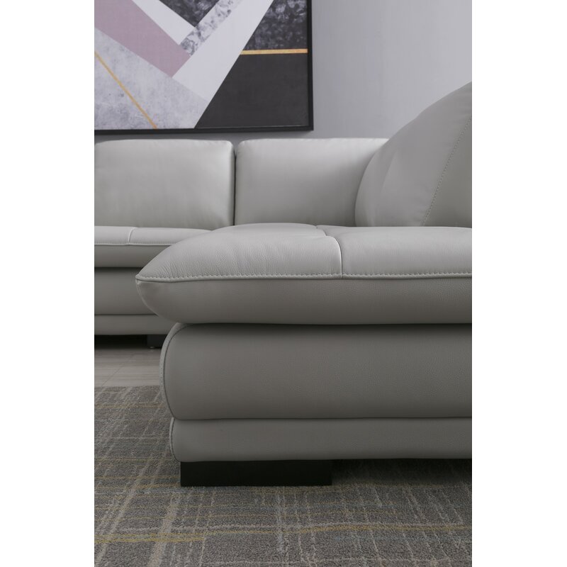 Marcels Wide Leather Match Sofa & Chaise - Cotton Home