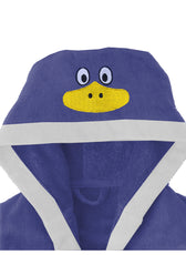 kids bathrobe with blue duck design