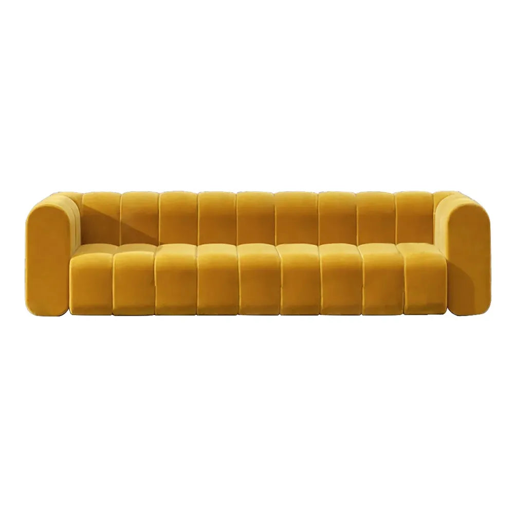 Yawalrack Modern Velvet Upholstered Sofa 3-Seater Sofa Luxury Sofa - Cottonhome.ae