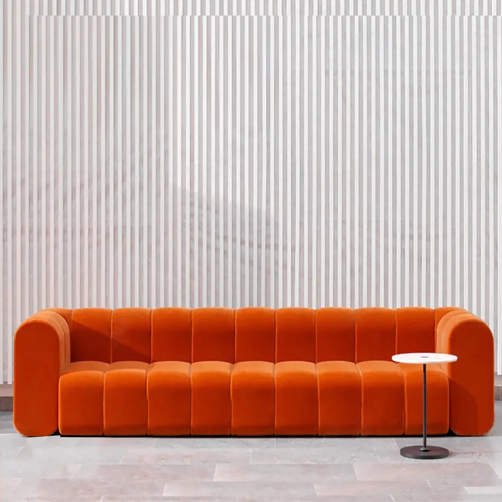 Yawalrack Modern Velvet Upholstered Sofa 3-Seater Sofa Luxury Sofa - Cottonhome.ae