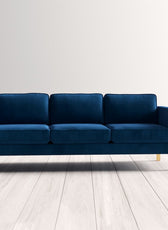 Velvet Square Arms Sofa - Cotton Home