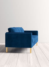 Velvet Square Arms Sofa - Cotton Home