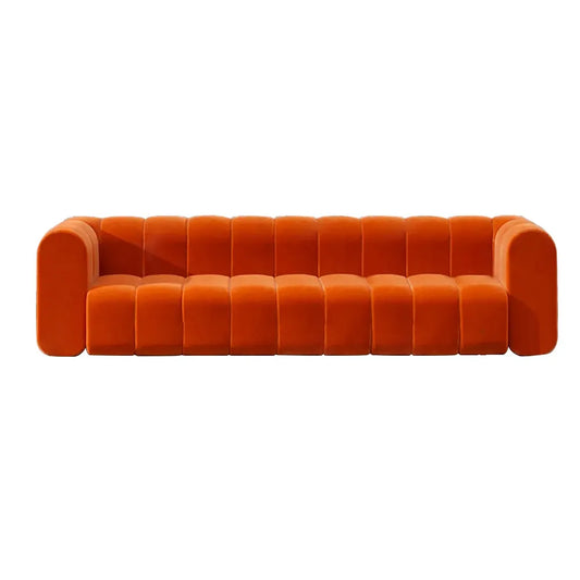 Yawalrack Modern Velvet Upholstered Sofa 3-Seater Sofa Luxury Sofa - Cottonhome.ae