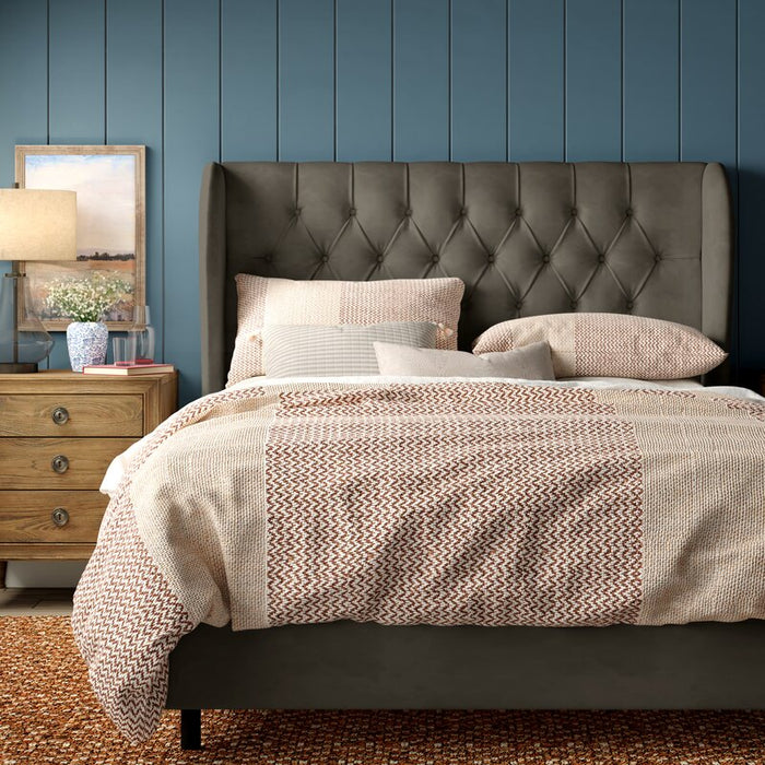 Larlack Queen Upholstered Low Profile Standard Bed - Cotton Home