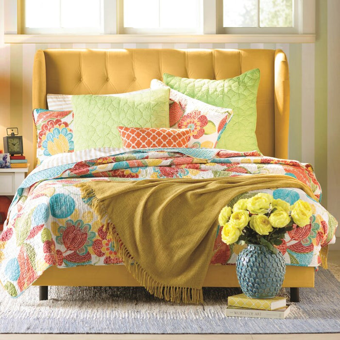 Larlack Queen Upholstered Low Profile Standard Bed - Cotton Home