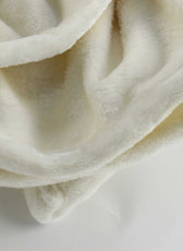 Soft Flannel Blanket Double Size 220x240cm Cream - Cotton Home