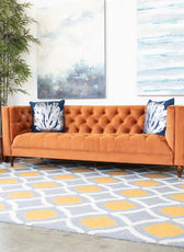 Ector Velvet Tuxedo Arm Sofa - Cotton Home