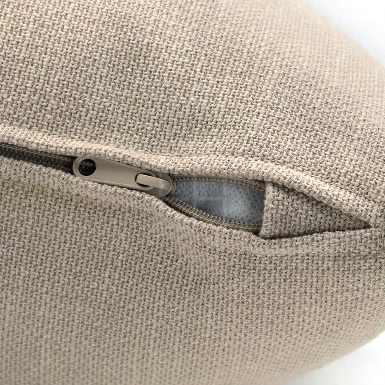 Urbanite 4 Seater Chaise Longue Fabric Sofa L126cm x W328cm x H104cm Beige - Cotton Home