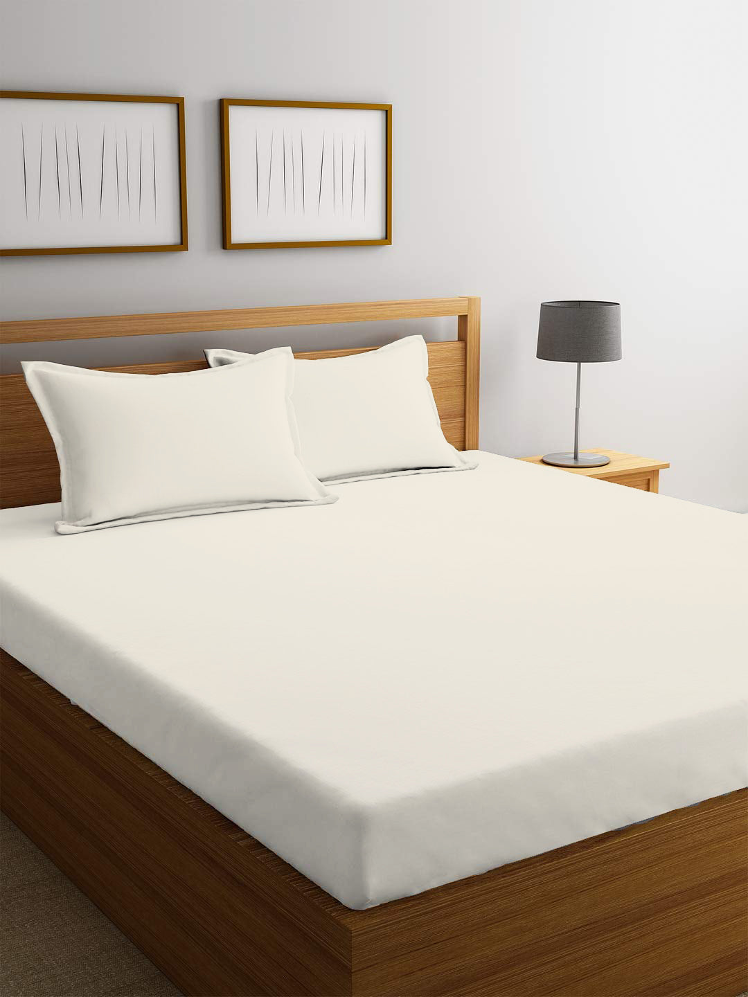 REST 3PCS SET KING FITTED SHEET SUPER SOFT-IVORY - Cotton Home