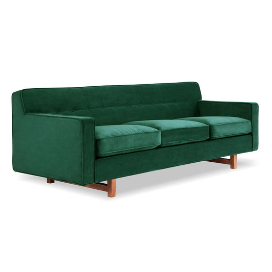 Lomonaco Mid-Century Modern Classic Velvet Square Arm Sofa - Cotton Home