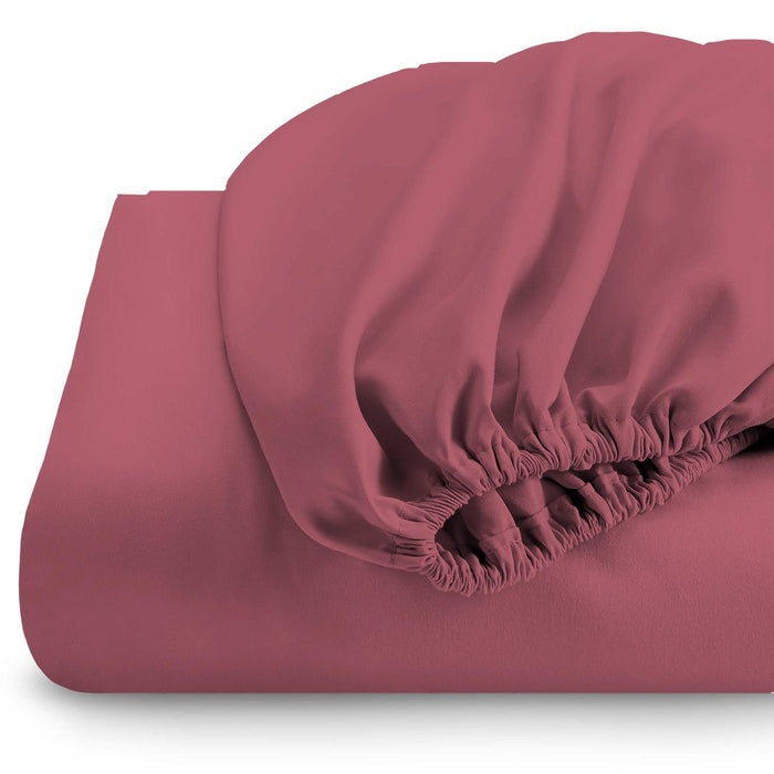 REST 3PCS SET SINGLE FITTED SHEET SUPER SOFT-MAUVE - Cotton Home