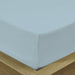 3 Piece Fitted Sheet Set Super Soft Metallic Blue Super King Size 200x200+30cm with 2 Pillow Case - Cotton Home
