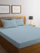 3 Piece Fitted Sheet Set Super Soft Metallic Blue Single Size 90x200+20cm with 2 Pillow Case - Cotton Home