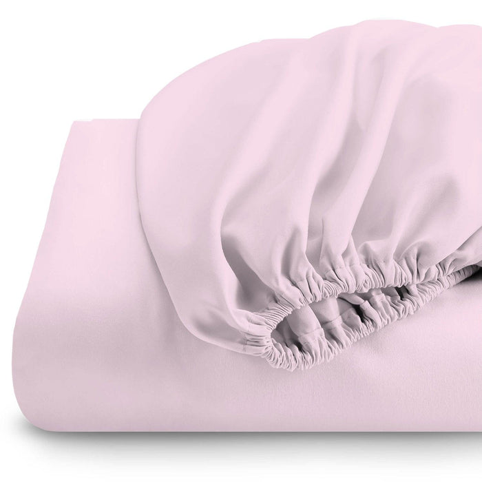 REST 3PCS SET SINGLE FITTED SHEET SUPER SOFT-PINK - Cotton Home