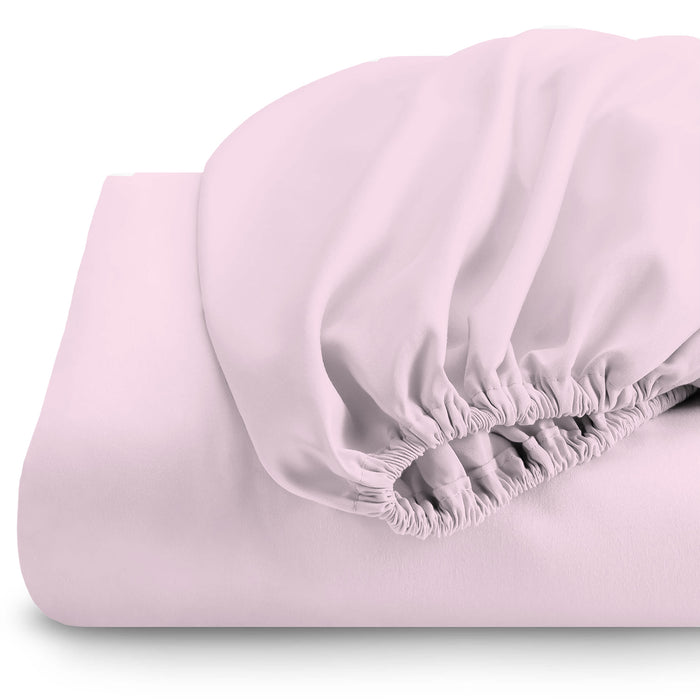 REST 3PCS SET KING FITTED SHEET SUPER SOFT-PINK - Cotton Home