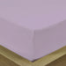3 Piece Fitted Sheet Set Super Soft Light Purple Twin Size 160x200+30cm with 2 Pillow Case - Cotton Home