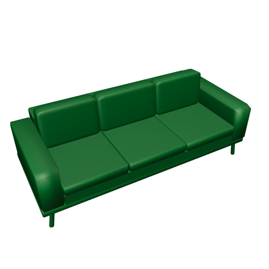 Gleason 3-Seater Velvet Sofa - Luxurious Emerald Green Upholstery - L220cm x W85cm x H76cm - Free Delivery & Assembly