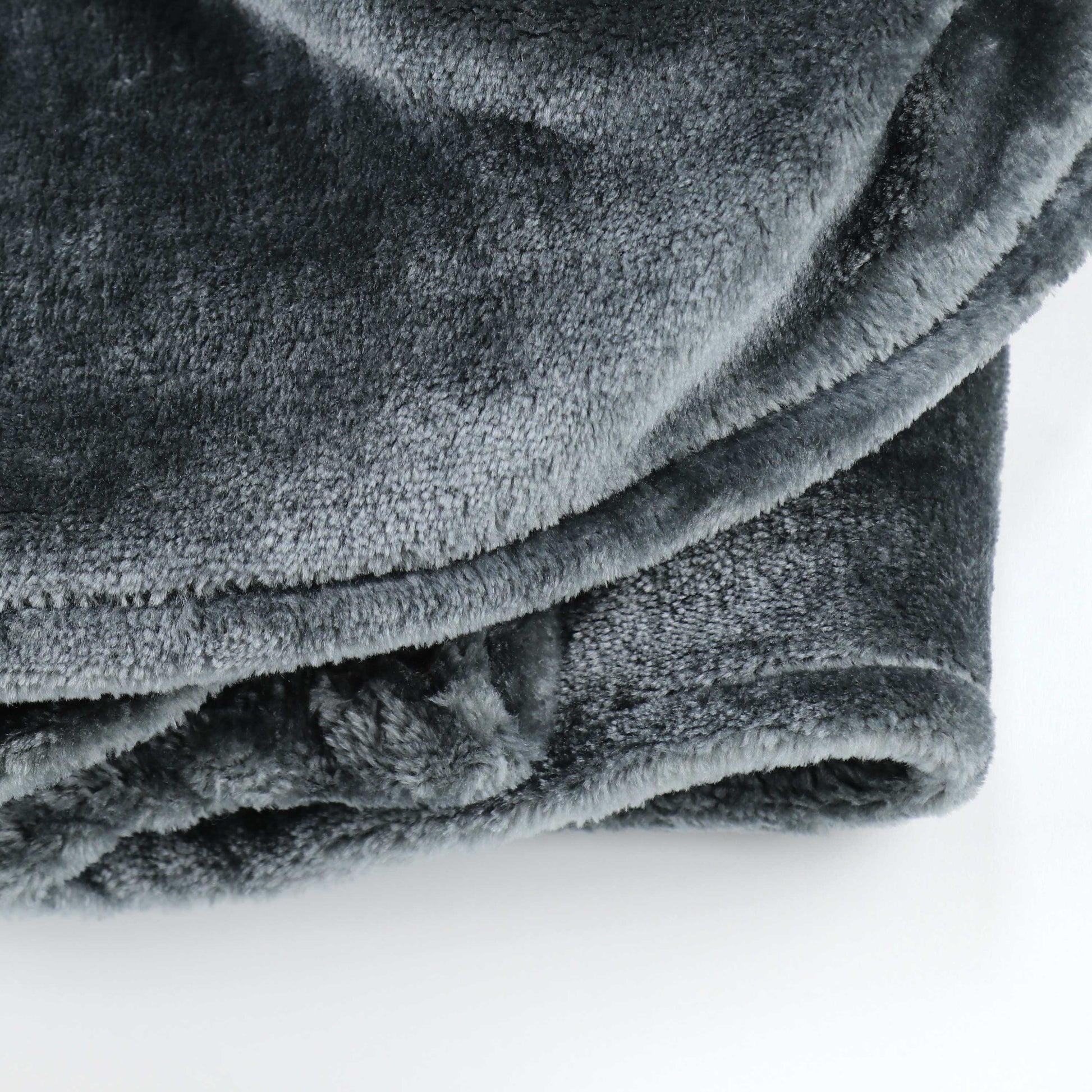 Soft Flannel Blanket Double Size 220x240cm Silver - Cotton Home