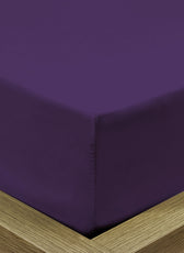 REST 3PCS SET DOUBLE FITTED SHEET SUPER SOFT-DK PURPLE - Cotton Home