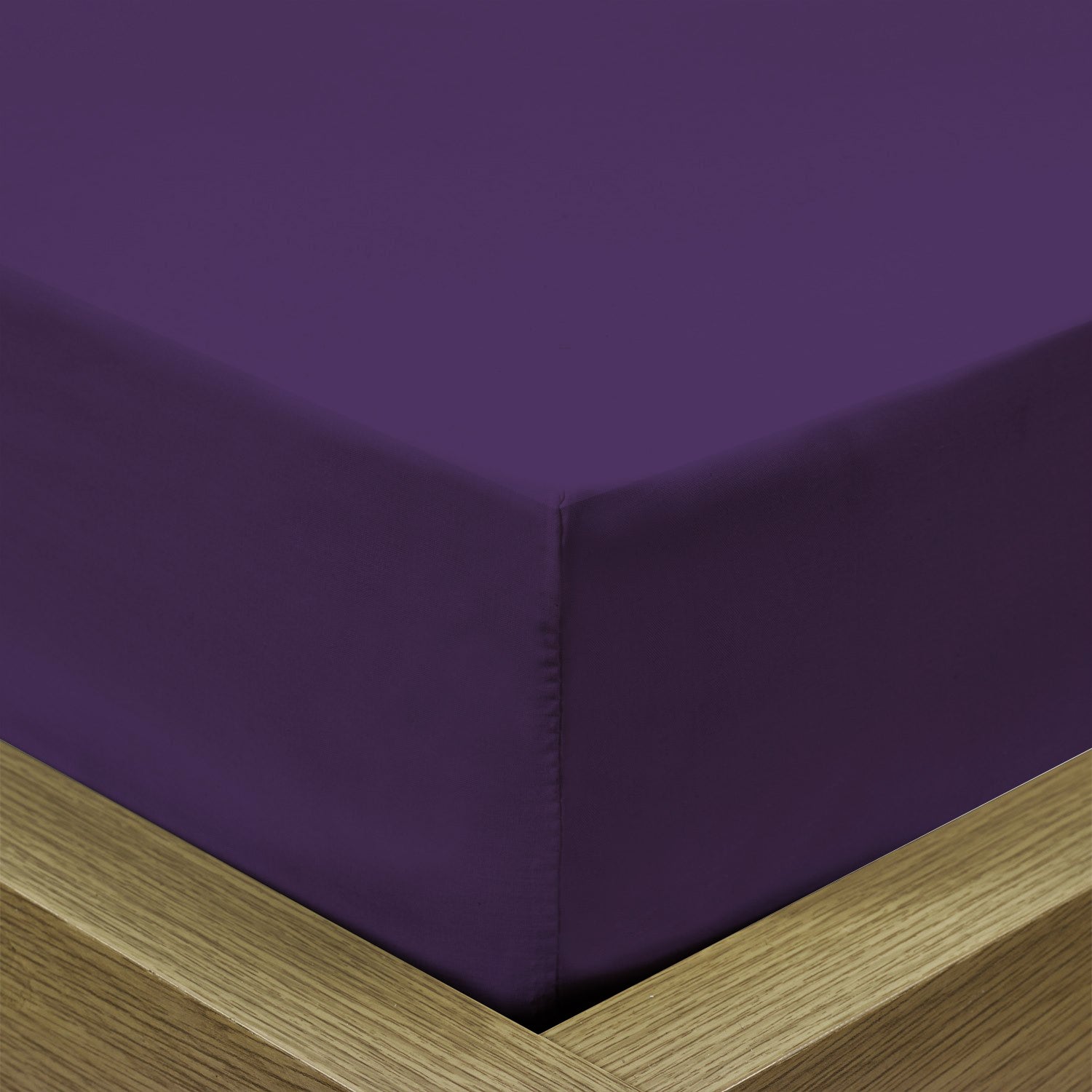 REST 3PCS SET DOUBLE FITTED SHEET SUPER SOFT-DK PURPLE - Cotton Home