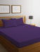 3 Piece Fitted Sheet Set Super Soft Violet Single Size 120x200+25cm with 2 Pillow Case - Cotton Home