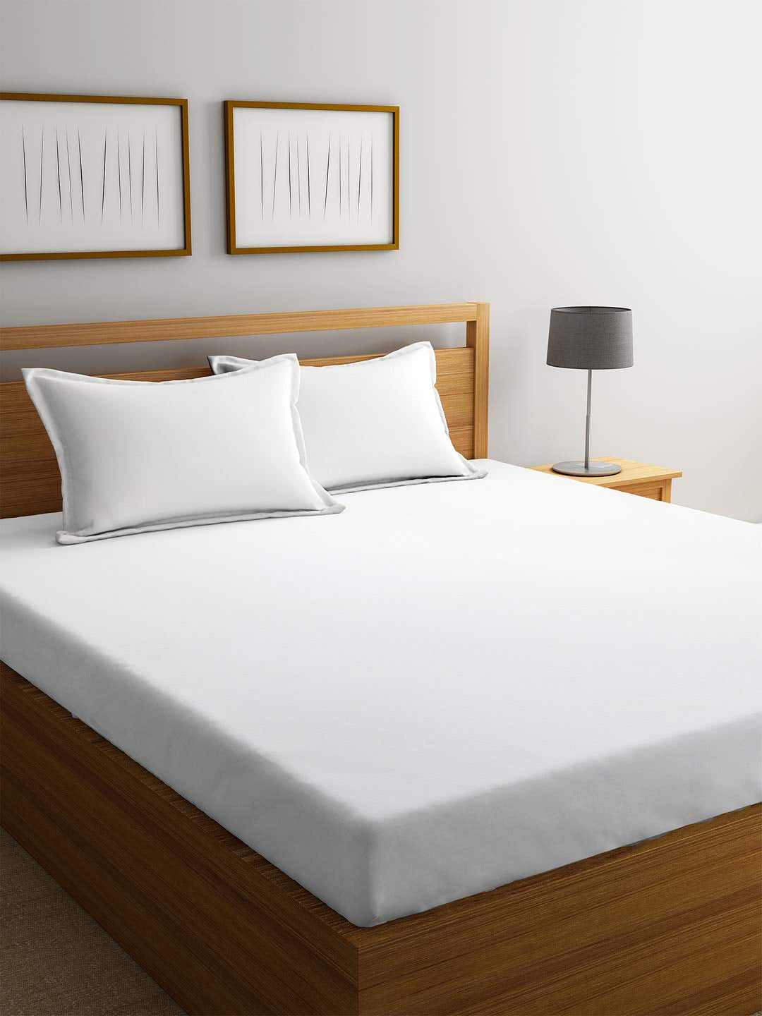 REST 3PCS SET QUEEN FITTED SHEET SUPER SOFT-WHITE - Cotton Home